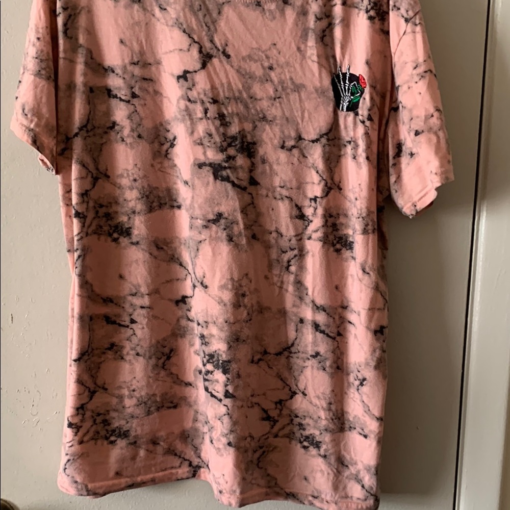 Pink and Black Tie-Dye Short Sleeve Tee